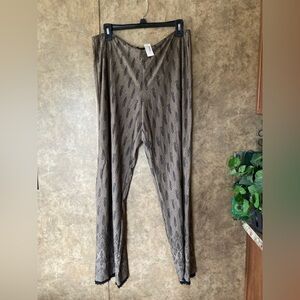 Soma NW Tags Womens XL Black Beige Damask Pajama Pants Loungewear Soft Comfy